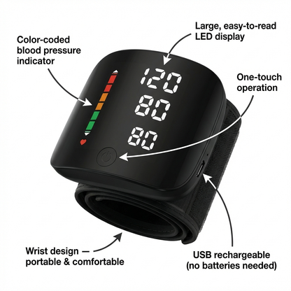 ReJave™ Wrist Blood Pressure Monitor